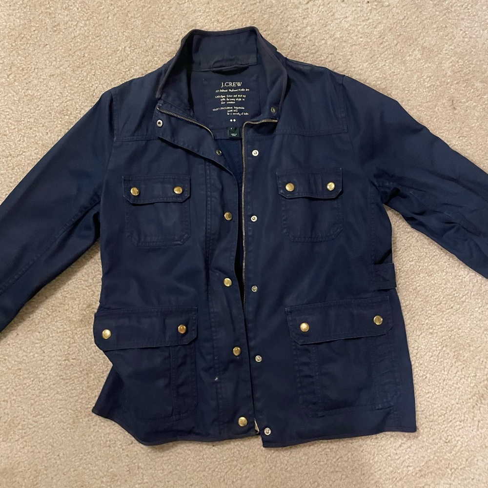 Navy J Crew Field Jacket L